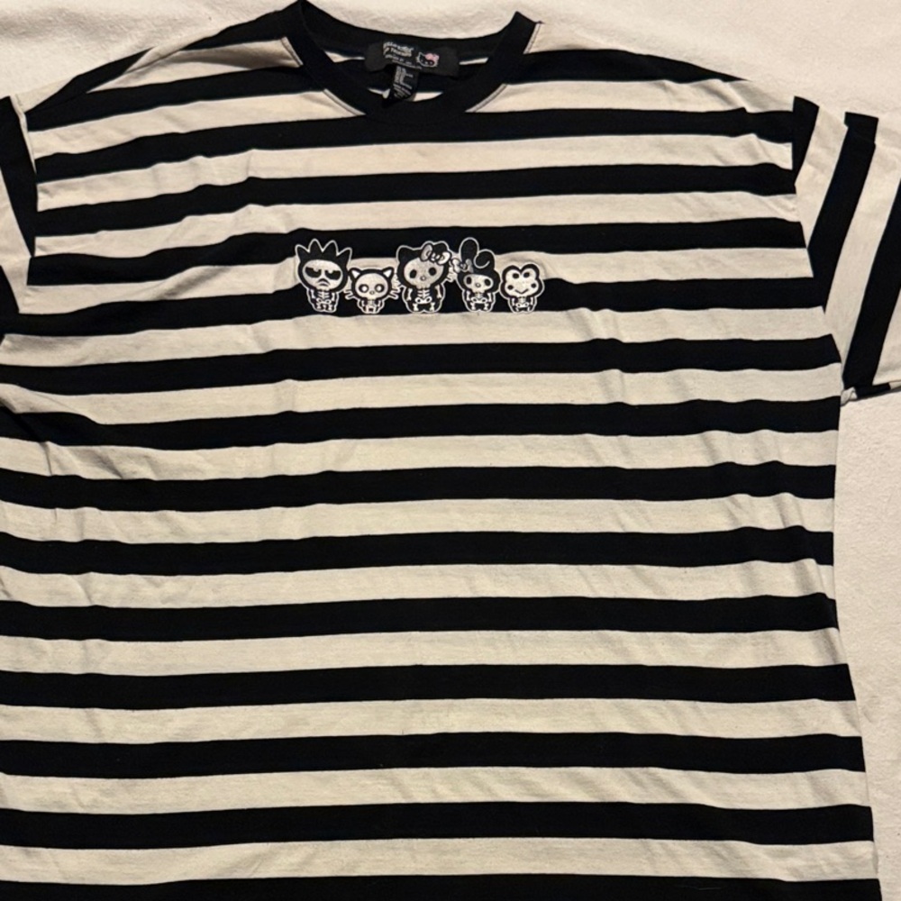 Sanrio Black and White Striped Tee